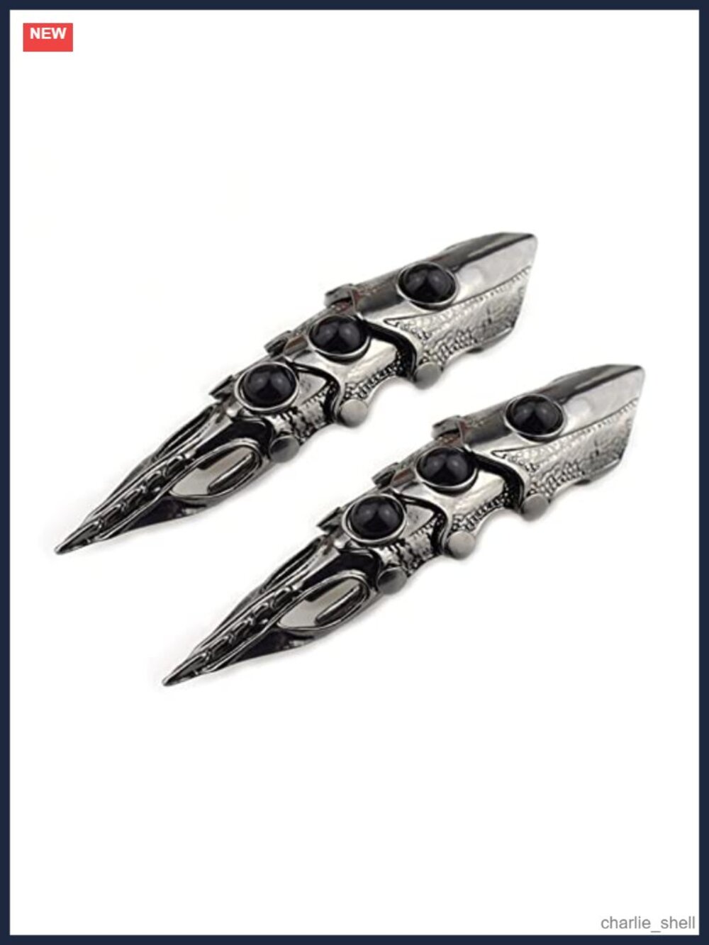 Punk Full Armor Knuckle Joint Claw Ring Set Alloy Gothic Cosplay